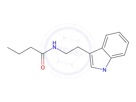 Chemical structure of N-butanoyl-5-methyltryptamine