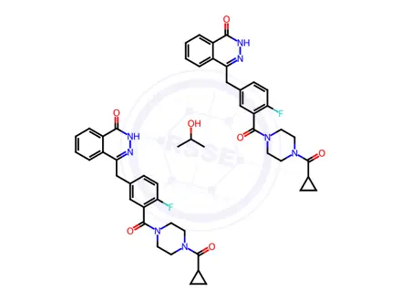Chemical structure of Olaparib hemi-2-propanol