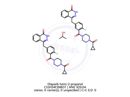 Chemical structure of Olaparib hemi-2-propanol