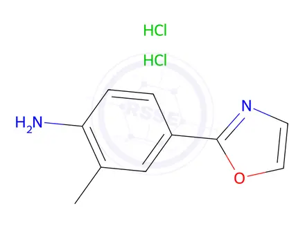 Chemical structure of 2-methyl-4-(1,3-oxazol-2-yl)aniline dihydrochloride