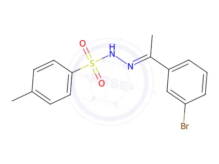 Chemical structure of N'-(1-(3-bromophenyl)ethylidene)-4-methylbenzenesulfonohydrazide