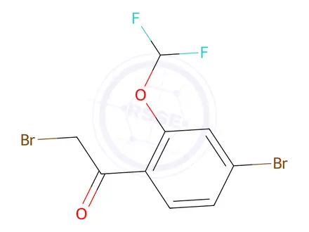 Chemical structure of 2-Bromo-1-(4-bromo-2-(difluoromethoxy)phenyl)ethanone