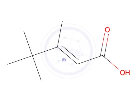 Chemical structure of (E)-3,4,4-Trimethylpent-2-enoic Acid