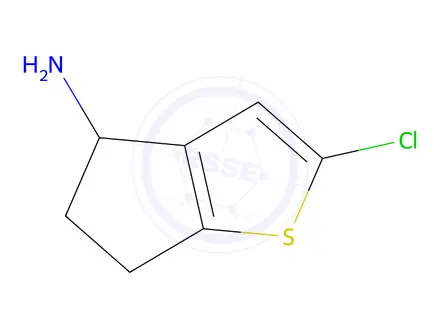 Chemical structure of 2-chloro-4H,5H,6H-cyclopenta[b]thiophen-4-amine