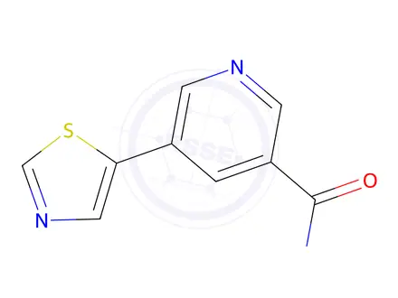 Chemical structure of 5-(Thiazol-5-yl)nicotinamide