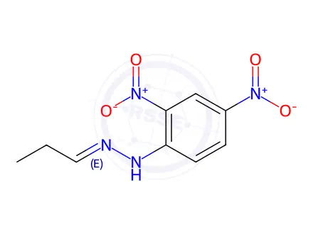 Chemical structure of propionaldehyde-DNPH as propionaldehyde