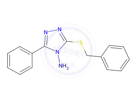 Chemical structure of 3-(Benzylsulfanyl)-5-phenyl-4H-1,2,4-triazol-4-amine