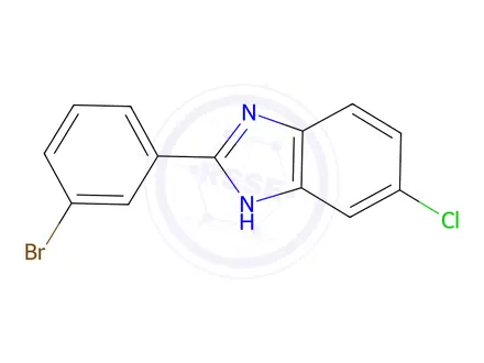 Chemical structure of 2-(3-Bromophenyl)-6-chloro-1H-benzo[d]imidazole