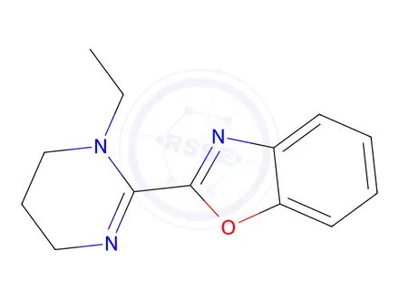 Chemical structure of 2-(1-Ethyl-1,4,5,6-tetrahydropyrimidin-2-yl)benzo[d]oxazole