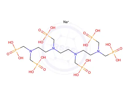Chemical structure of [ethylenebis[[(phosphonomethyl)imino]ethylenenitrilobis(methylene)]]tetrakisphosphonic acid, sodium salt