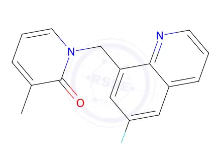 Chemical structure of 1-((6-Fluoroquinolin-8-yl)methyl)-3-methylpyridin-2(1h)-one