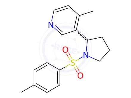 Chemical structure of 4-Methyl-3-(1-tosylpyrrolidin-2-yl)pyridine