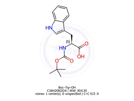 Chemical structure of Boc-Trp-OH