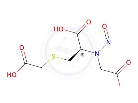 Chemical structure of N,S-bis(carboxymethyl)-N-nitroso-L-cysteine