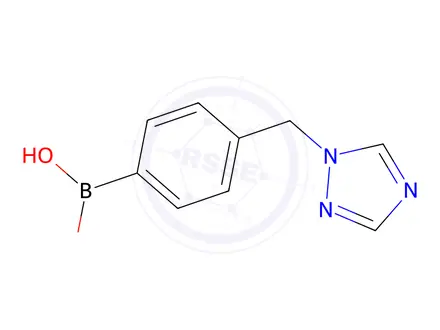 Chemical structure of 4-[(1,2,4-Triazol-1-yl)methyl]phenylboronic Acid