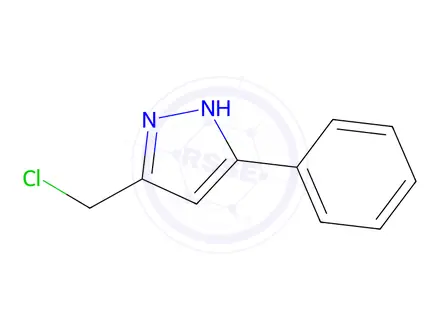 Chemical structure of 3-(chloromethyl)-5-phenyl-1h-pyrazole