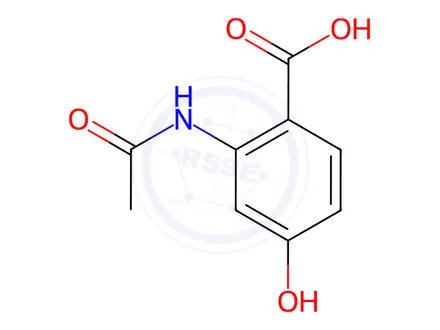 Chemical structure of 2-acetamido-4-hydroxybenzoic acid