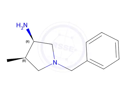 Chemical structure of cis-1-Benzyl-4-methyl-pyrrolidin-3-ylamine