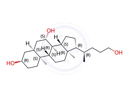 Chemical structure of Ursodeoxycholic Acid Impurity 9(Ursodeoxycholic Acid EP Impurity I)