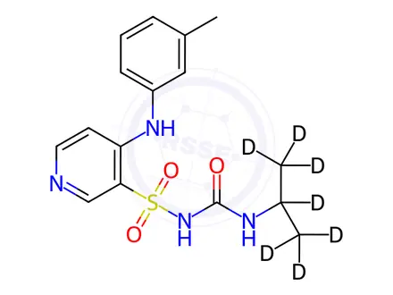 Chemical structure of Torsemide-d7