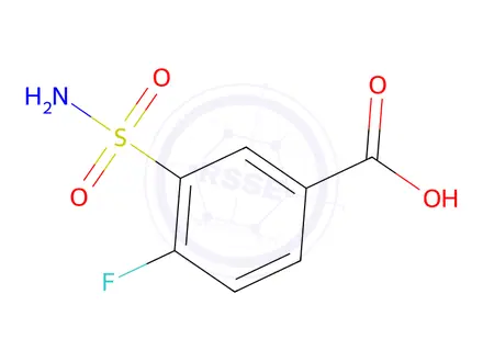 Chemical structure of 4-fluoro-3-sulfamoylbenzoic Acid