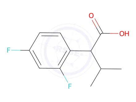 Chemical structure of 2,4-difluoro-α-(1-methylethyl)-Benzeneacetic acid