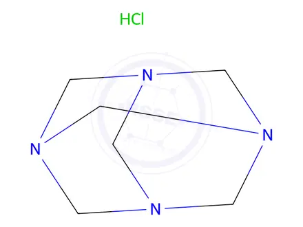 Chemical structure of methenamine hydrochloride