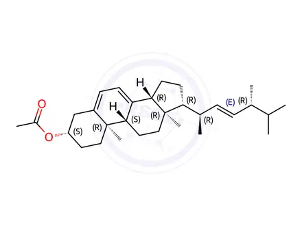 Chemical structure of Ergosterol acetate