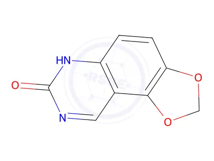 Chemical structure of 2H,6H,7H-[1,3]dioxolo[4,5-f]quinazolin-7-one