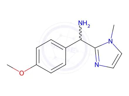 Chemical structure of (4-methoxyphenyl)(1-methyl-1H-imidazol-2-yl)methanamine