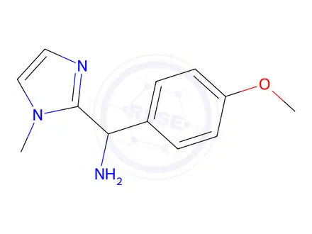 Chemical structure of (4-methoxyphenyl)(1-methyl-1H-imidazol-2-yl)methanamine