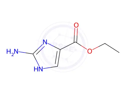 Chemical structure of 1H-Imidazole-4-carboxylicacid,2-amino-,ethylester(9CI)