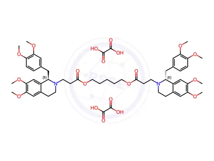 Chemical structure of Cisatracurium Besilate EP Impurity R Dioxalate
