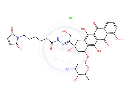 Chemical structure of Doxorubicin-hydrazone-caproyl-maleimide