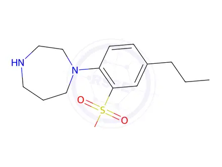 Chemical structure of 2-[1,4]Diazepan-1-yl-5-propyl-benzenesulfonic acid