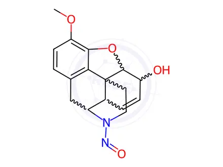 Chemical structure of N-nitroso codeine EP Impurity H