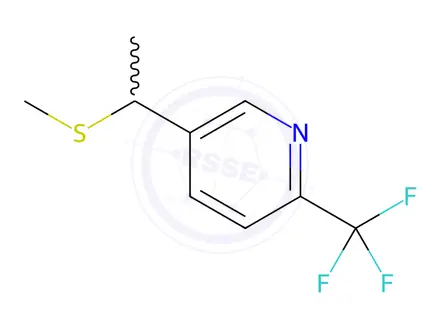 Chemical structure of 5-[1-(Methylthio)ethyl]-2-trifluoromethylpyridine