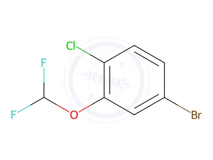Chemical structure of 4-Bromo-1-chloro-2-(difluoromethoxy)benzene