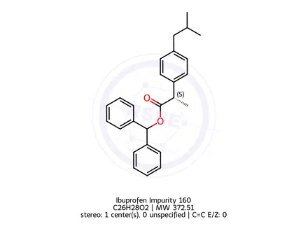 Chemical structure of Ibuprofen Impurity 160