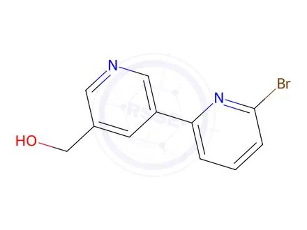 Chemical structure of (6-Bromo-[2,3'-bipyridin]-5'-yl)methanol