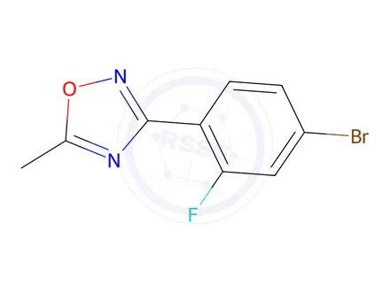 Chemical structure of 3-(4-Bromo-2-fluorophenyl)-5-methyl-1,2,4-oxadiazole