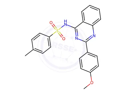 Chemical structure of N-(2-(4-Methoxyphenyl)quinazolin-4-yl)-4-methylbenzenesulfonamide