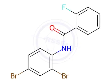 Chemical structure of N-(2,4-DibroMophenyl)-2-fluorobenzaMide, 97%