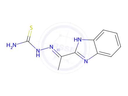 Chemical structure of 2-(1-(1H-Benzo[d]imidazol-2-yl)ethylidene)hydrazinecarbothioamide