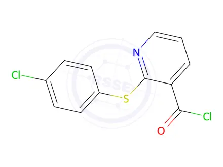 Chemical structure of 2-[(4-Chlorophenyl)thio]pyridine-3-carbonyl chloride