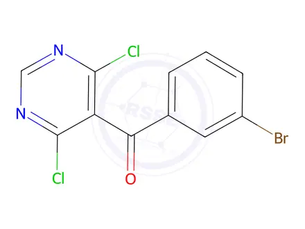 Chemical structure of (3-Bromophenyl)(4,6-dichloropyrimidin-5-yl)methanone