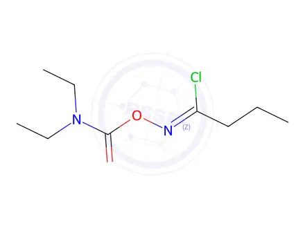 Chemical structure of (1-chlorobutylideneamino) N,N-diethylcarbamate
