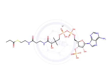 Chemical structure of Coenzyme A Impurity 6 (Propionyl CoA lithium Salt)