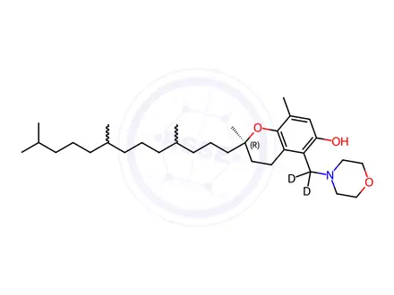 Chemical structure of 5-(4-Morpholinylmethyl)-d2-Tocopherol