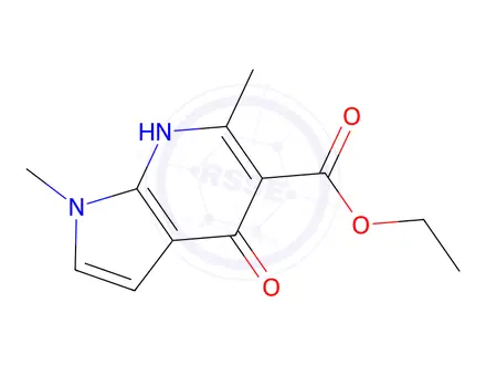 Chemical structure of Ethyl 4-hydroxy-1,6-dimethyl-1H-pyrrolo[2,3-b]pyridine-5-carboxylate